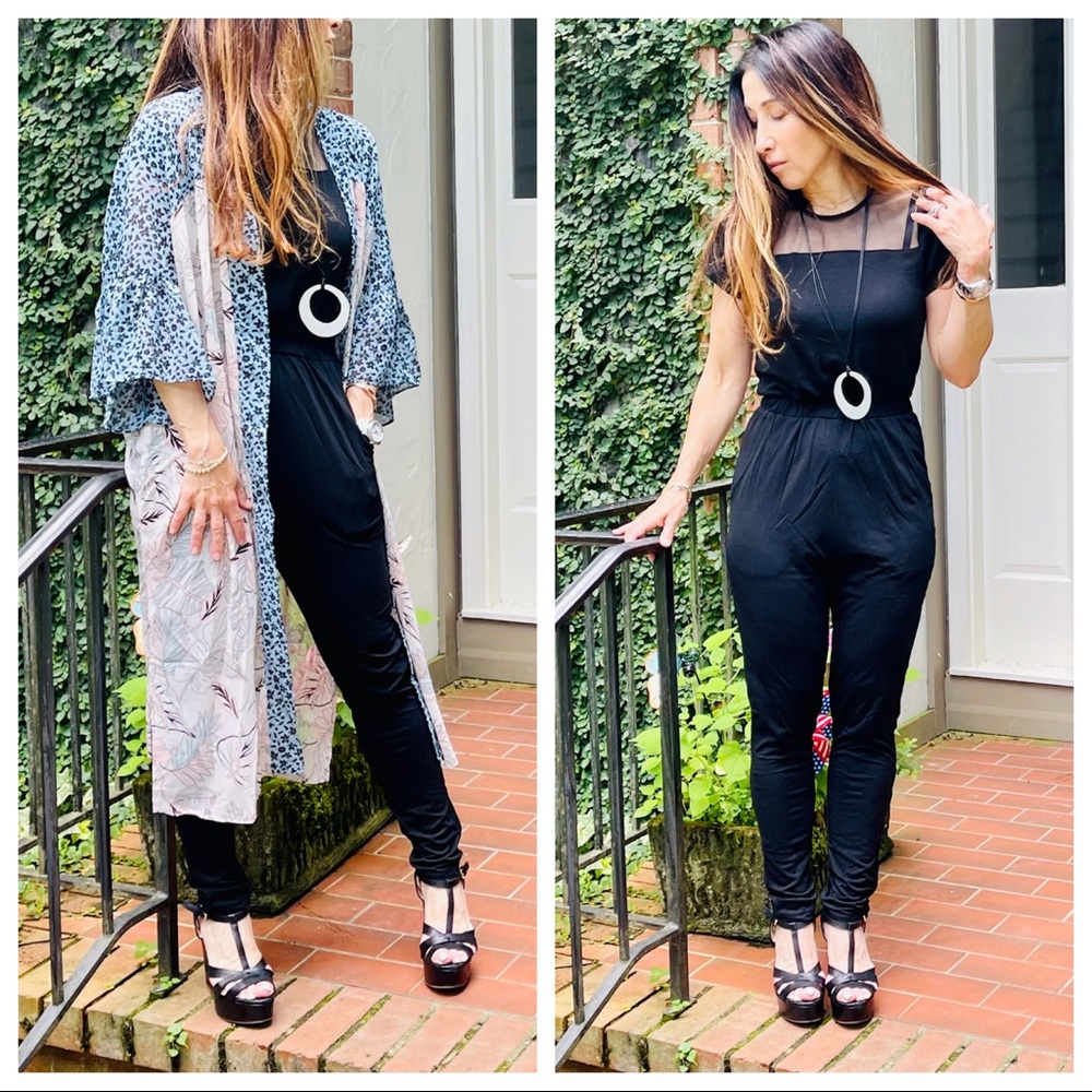 #06 Black skinny fabulous jumpsuit with side pockets - Picture 2 of 6